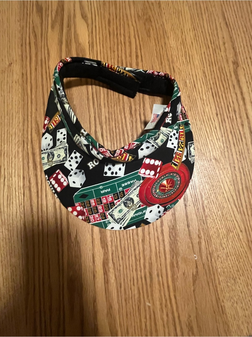 Vintage Made in USA Poker Casino SunVisor -Dice Grandpa